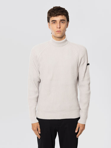 RRD-Maglia Collo Alto a Coste Inglese Bianco-TRYME Shop