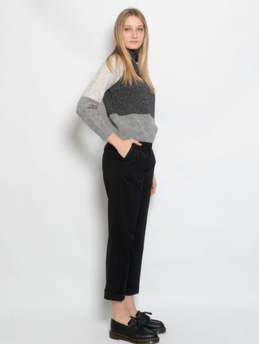 Pantaloni con Doppia Pinces Nero