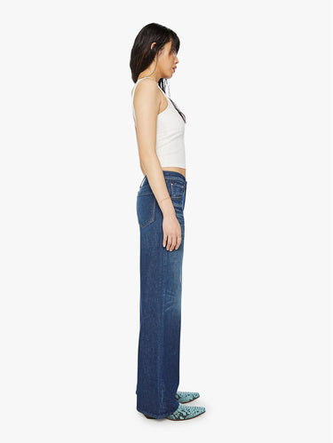 Low Waist Wijde Jeans Superior Donkerblauw