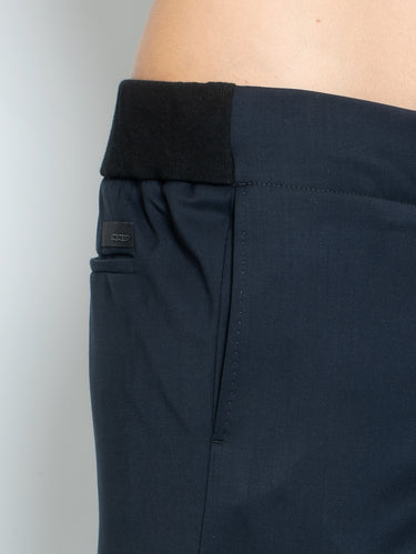 Pantaloni Jogger in Fresco Lana Stretch Blu