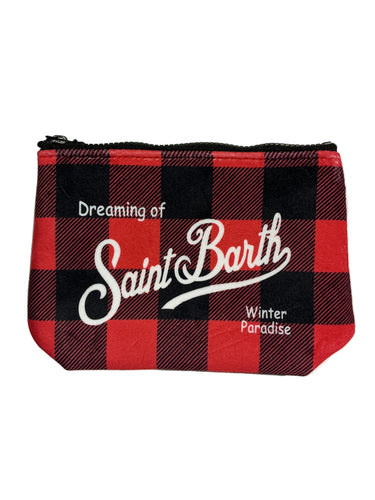 MC2 SAINT BARTH-Pochette Aline a Quadri Rosso/Nero-TRYME Shop