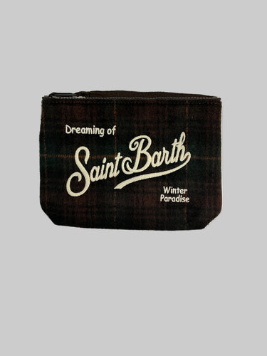 MC2 SAINT BARTH-Pochette Aline Tartan Verde Scuro-TRYME Shop