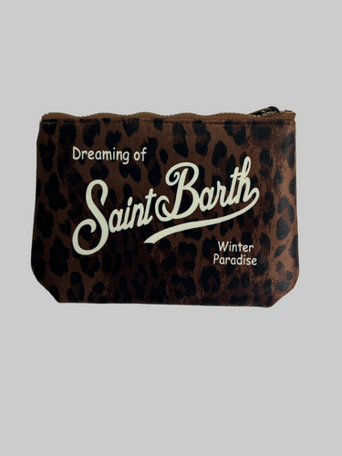 MC2 SAINT BARTH-Pochette Aline Leopardato Marrone-TRYME Shop