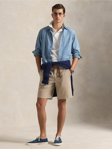 Polo aus Baumwoll-Piqué Slim Fit in Weiß