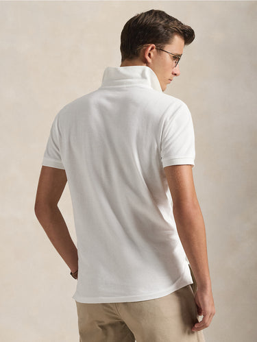 Polo aus Baumwoll-Piqué Slim Fit in Weiß