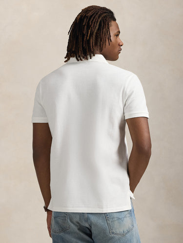 Polo aus Baumwolle Custom Slim Fit Weiß