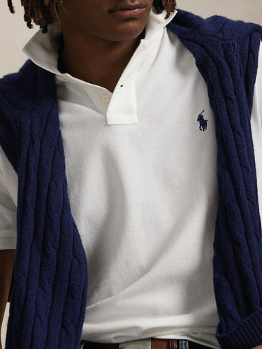 Polo aus Baumwolle Custom Slim Fit Weiß