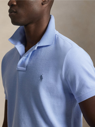 Polo manches courtes en coton ciel