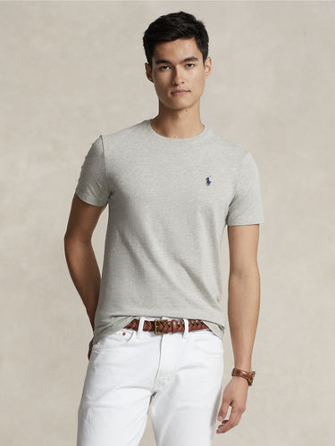 RALPH LAUREN-T-shirt in Cotone Basica Grigio-TRYME Shop