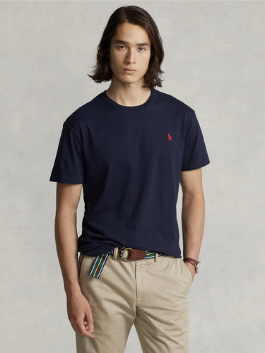 RALPH LAUREN-T-shirt in Cotone Basica Inchiostro-TRYME Shop