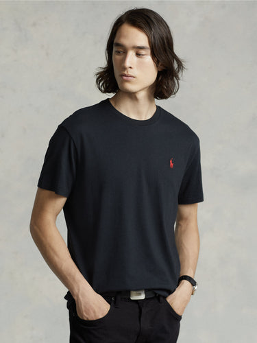 RALPH LAUREN-T-shirt in Cotone Basica Nero-TRYME Shop