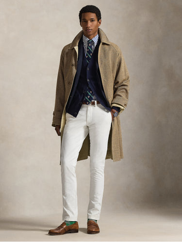 Pantaloni Chino Bedford Slim Fit Bianco