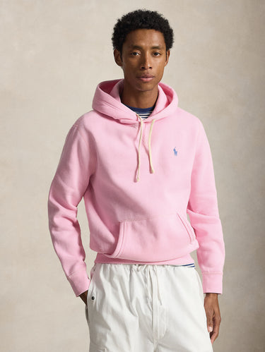 RALPH LAUREN-Felpa con Cappuccio in Misto Cotone Rosa-TRYME Shop