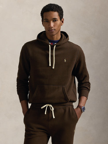 RALPH LAUREN-Felpa con Cappuccio Marrone-TRYME Shop