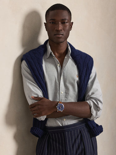 Camicia Oxford Slim Fit Grigio