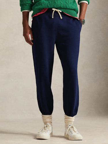 RALPH LAUREN-Pantaloni Joggers in Misto Cotone Blu-TRYME Shop