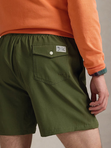 Badeboxer Traveler Stretch Olivgrün