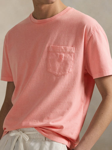 T-shirt con Taschino Custom Slim Fit Rosa