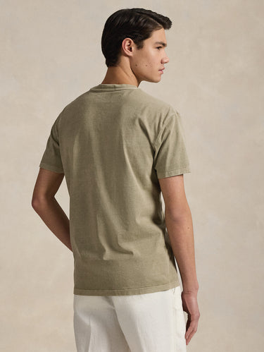 T-shirt con Taschino Custom Slim Fit Oliva