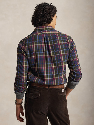 Multicolor Plaid Cotton Flannel Shirt