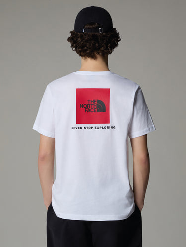 Kurzarm-T-Shirt mit Redbox-Print Weiß