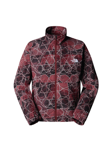 THE NORTH FACE-Giacca a Vento con Stampa Grafica Rosa-TRYME Shop