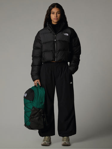 Saikuru Cropped Boxy Puffer Jacket Black