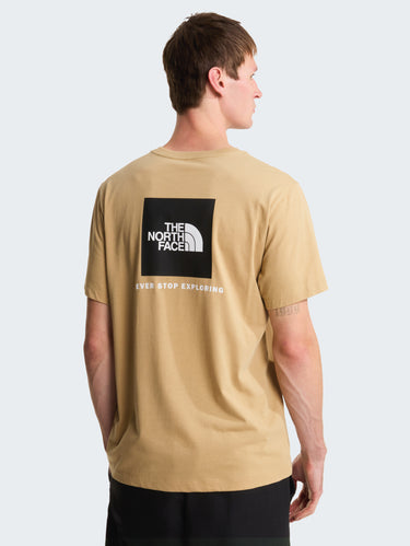 Crew Neck T-shirt with Back Logo Beige