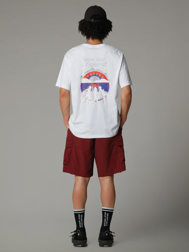 T-shirt con Stampa Posteriore Bianca