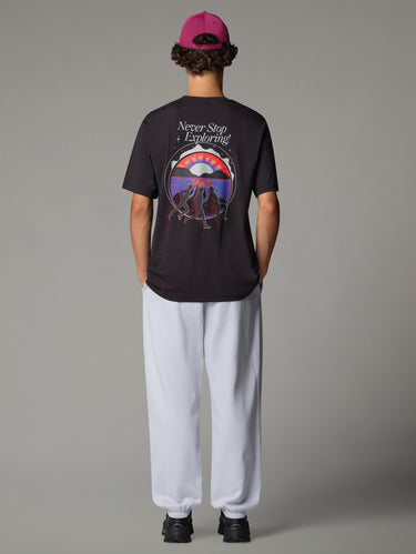 T-shirt con Stampa Posteriore Nero