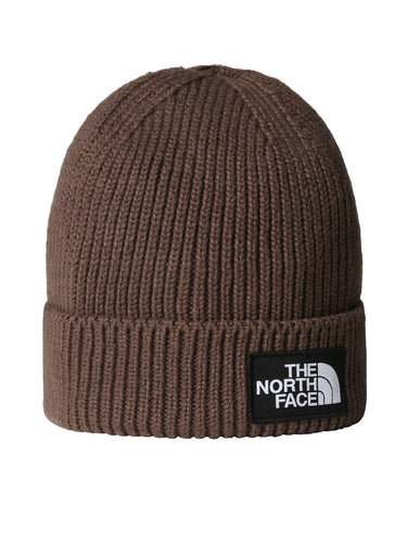 THE NORTH FACE-Berretto in Maglia con Logo Frontale Marrone-TRYME Shop