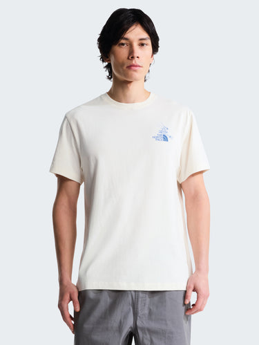 THE NORTH FACE-T-shirt con Stampa a Pigmenti Bianco-TRYME Shop