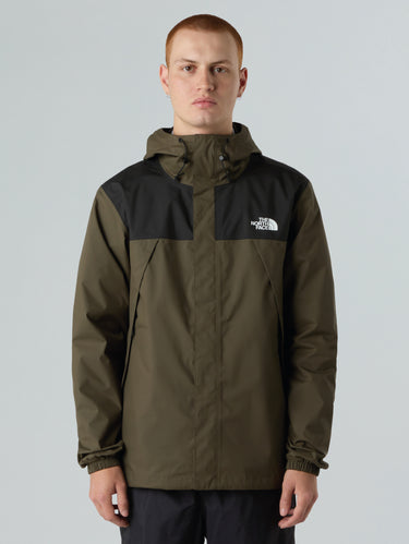 THE NORTH FACE-Giacca Antora Impermeabile con Cappuccio Verde-TRYME Shop