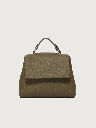 ORCIANI-Borsa Sveva a Mano Piccola Verde Militare-TRYME Shop