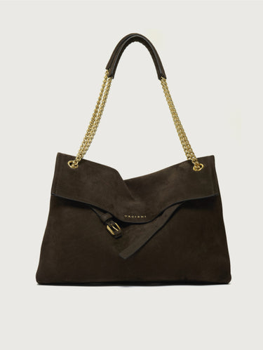 ORCIANI-Borsa in Nabuck Martellato Venus Midi Testa di Moro-TRYME Shop