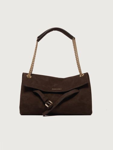 ORCIANI-Borsa Venus Small in Pelle Nabuk Testa di Moro-TRYME Shop