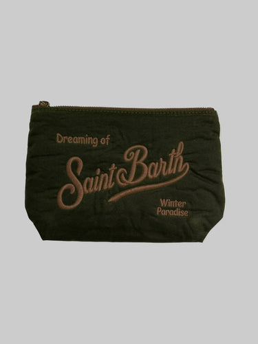 MC2 SAINT BARTH-Pochette Aline Wax Verde/Marrone-TRYME Shop