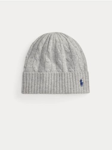 RALPH LAUREN-Berretto con Lavorazione a Trecce Grigio-TRYME Shop