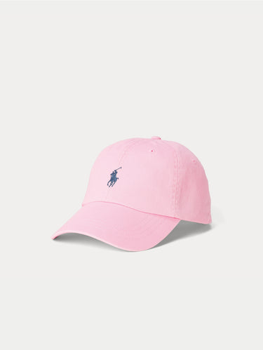 RALPH LAUREN-Cappello da Baseball in Cotone Twill Rosa-TRYME Shop