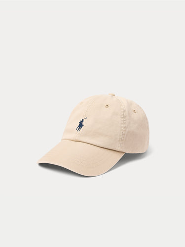 RALPH LAUREN-Cappello da Baseball in Cotone Twill Beige-TRYME Shop