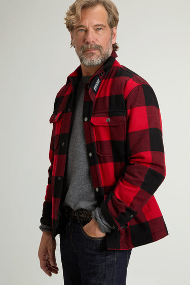 WOOLRICH-CFWOOS2018MBUT3046 - 5321 - Wool Check Alaskan Shirt Jacket - Red Buffalo-TRYME Shop