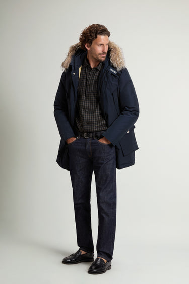 WOOLRICH-Giaccone Parka in Ramar Blu-TRYME Shop