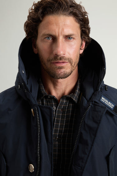 Parka-Jacke aus blauem Ramar
