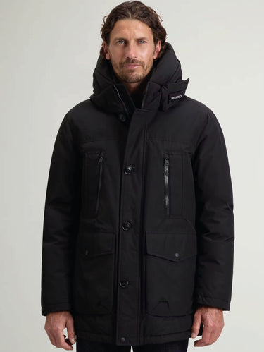 WOOLRICH-Parka Arctic in Ramar Cloth Evolution Nero-TRYME Shop