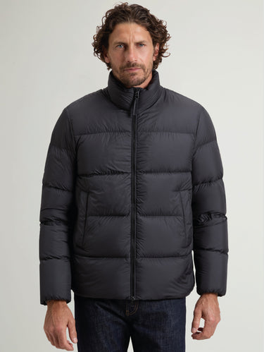 WOOLRICH-Piumino Corto in Microfibra Cloud Nero-TRYME Shop