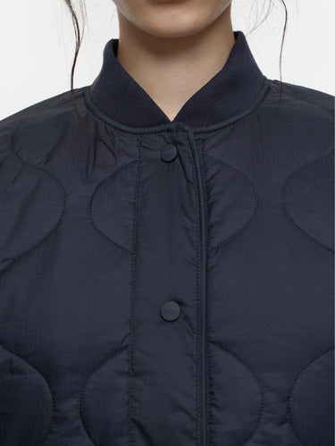 Gesteppte Nylonjacke Blau