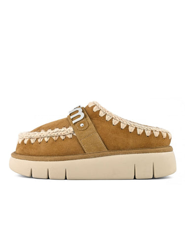 MOU-Pantofole Bounce Clog Metal Logo Cognac-TRYME Shop