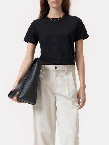 CLOSED-T-shirt in Cotone Organico Nero-TRYME Shop