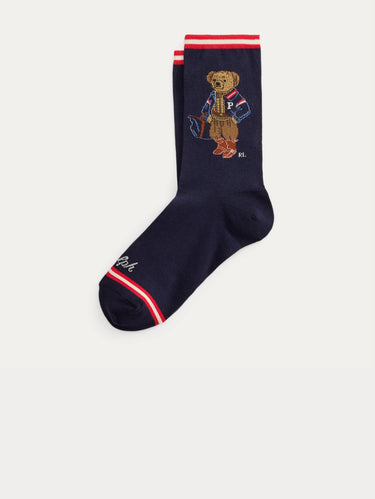 RALPH LAUREN-Calze con Polo Bear e Scritt Ralph Blu-TRYME Shop