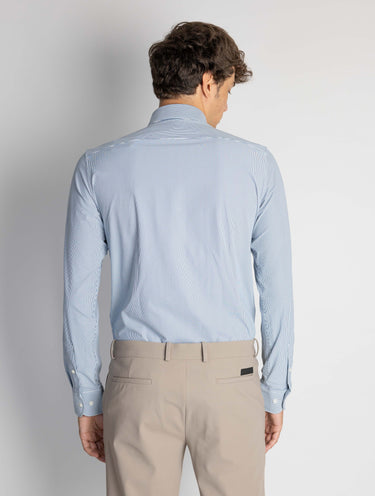 Chemise rayée slim fit bleu/blanc